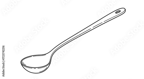 Elegant Ladle Illustration on a White Background