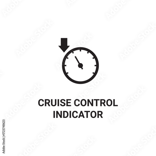 Cruise Control Indicator Solid Dashboard Icon