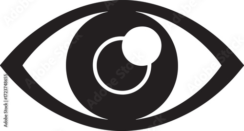 Stylized human eye icon with pupil Keywords: eye, human, vision, sight, looking, seeing, optical