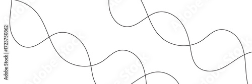 Clean minimalist design featuring a single smooth black wave line on a white background.vector eps10
