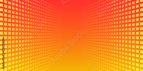 Geometric vector pattern. Orange square mosaic abstract background can be used in cover design
