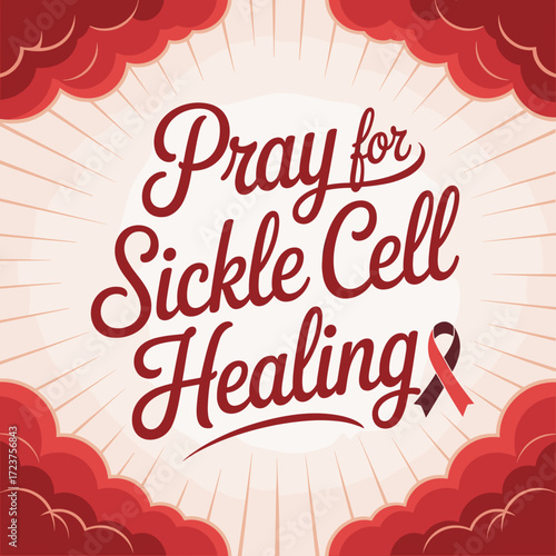 Pray for Sickle Cell Healing Awareness Poster