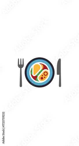 Wholesome meal served on a plate with fork and knife, ready to eat.