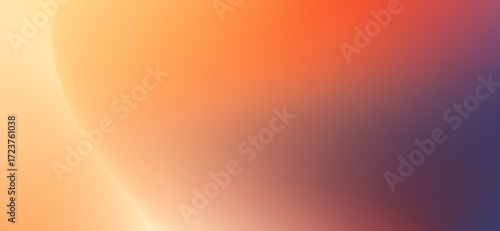 A vibrant gradient blends from soft peach to deep purple, featuring smooth color transitions and subtle, blurred shapes ideal for abstract backgrounds and modern designs
