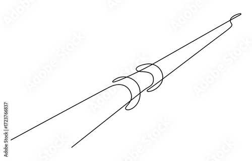 Continuous one line drawing of Petroleum pipeline vector illustration. Editable outline