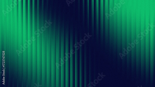 Foto Vertical striped glass background with green to dark blue gradation