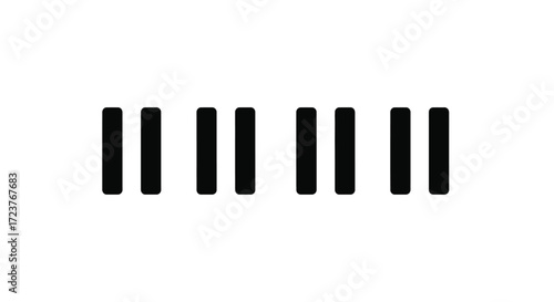 Close up of piano keyboard keys isolated on white showcasing musical instrument details and design vector