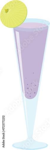 vector illustration of a mocktail