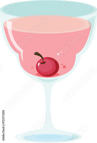 vector illustration of a mocktail