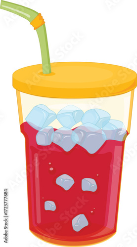 vector illustration of a mocktail
