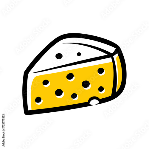 Cheese Block With Wedge Icon For Web And Graphic Design