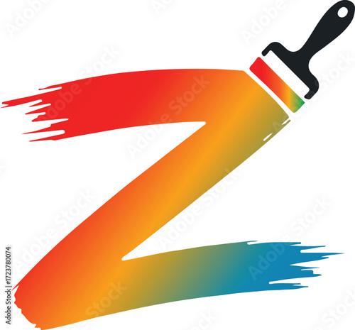Colorful brush and paint tools for vibrant art and design concepts