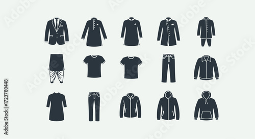 Clothing Items Silhouettes