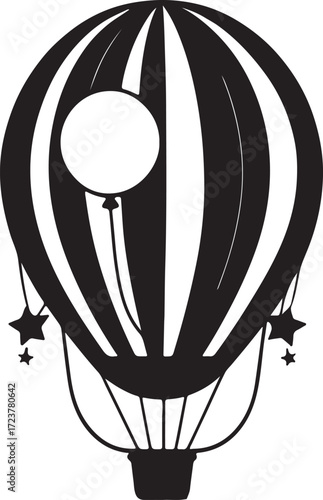 hot air balloon vector illustration