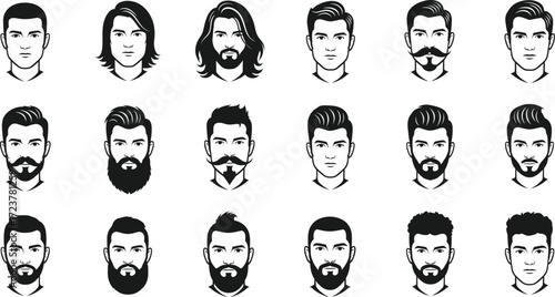 Men's Hairstyles and Beards Collection