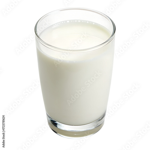 A glass of fresh milk isolated on transparent background, a nutritious and refreshing beverage for a healthy lifestyle