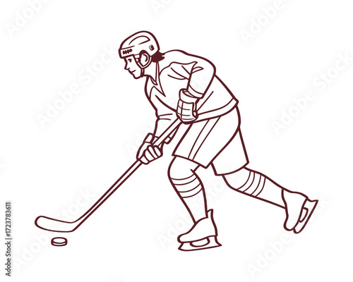 High Speed Action and Skill in Competitive Hockey Game