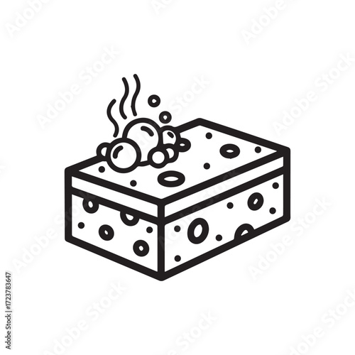 Hygiene and Washcloth Glyph Icon