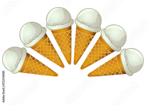 multiple cones,ice cream