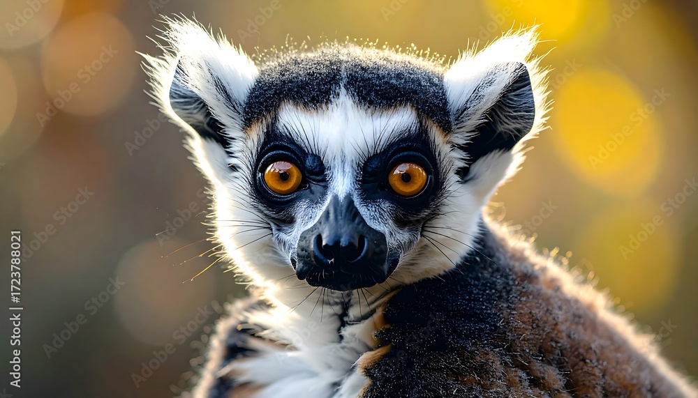 Fototapeta premium Close-up portrait of a lemur