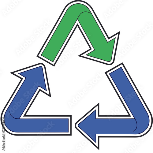 Free Download Green recycle arrows icon set on white background vector illustration - GFXLoad