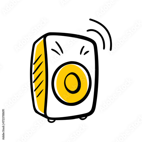 Large Speaker With Volume Controls Icon For Web And Graphic Design