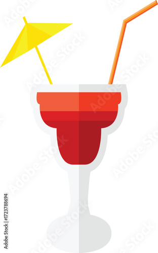 vector illustration of a mocktail