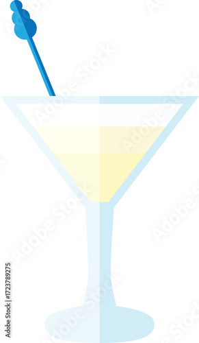 vector illustration of a mocktail