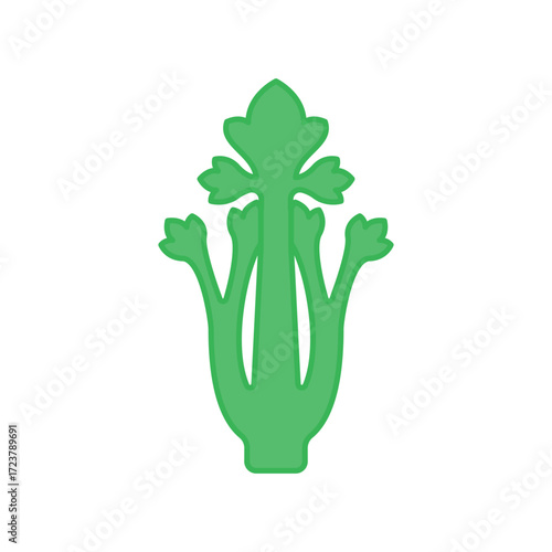Celery icon in vibrant color for grocery, vegan food, and farm-to-table designs.