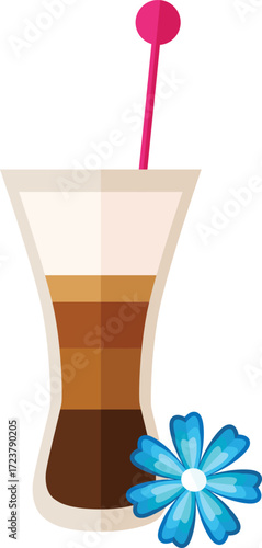 vector illustration of a mocktail