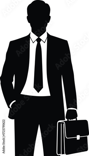 Businessman with Briefcase Silhouette