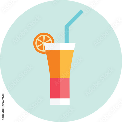 vector illustration of a mocktail
