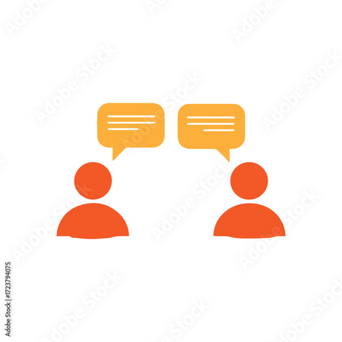 Teamwork and Networking Icon with Modern Gradient Design