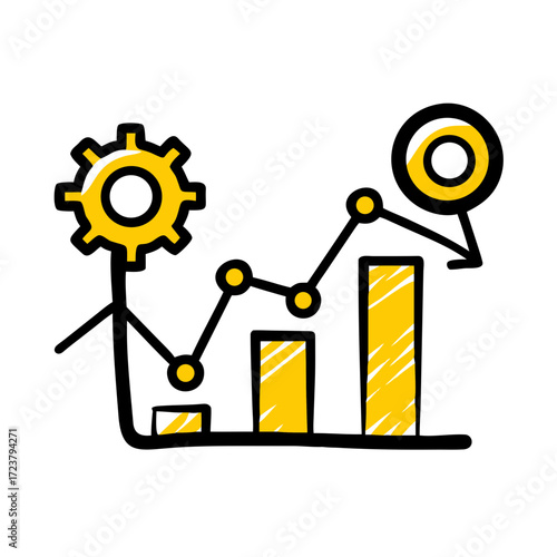 Seo Web Optimization Chart Analytics Symbol Icon For Web And Graphic Design