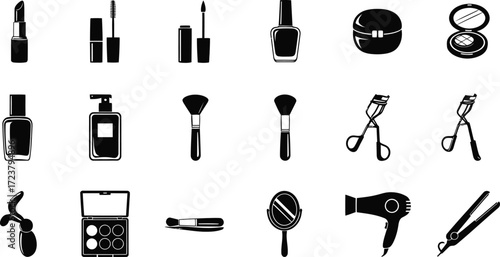 Beauty and Makeup Products Icons