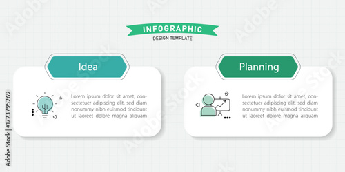 Comparison Infographic Design Template, Comparison between companies and products and services, Business presentation concept with 2 options, To do list or planning icon, vector illustration.