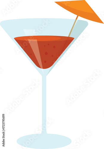 vector illustration of a mocktail