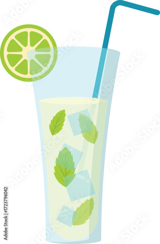 vector illustration of a mocktail