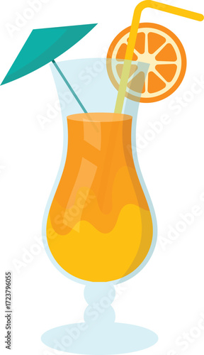 vector illustration of a mocktail
