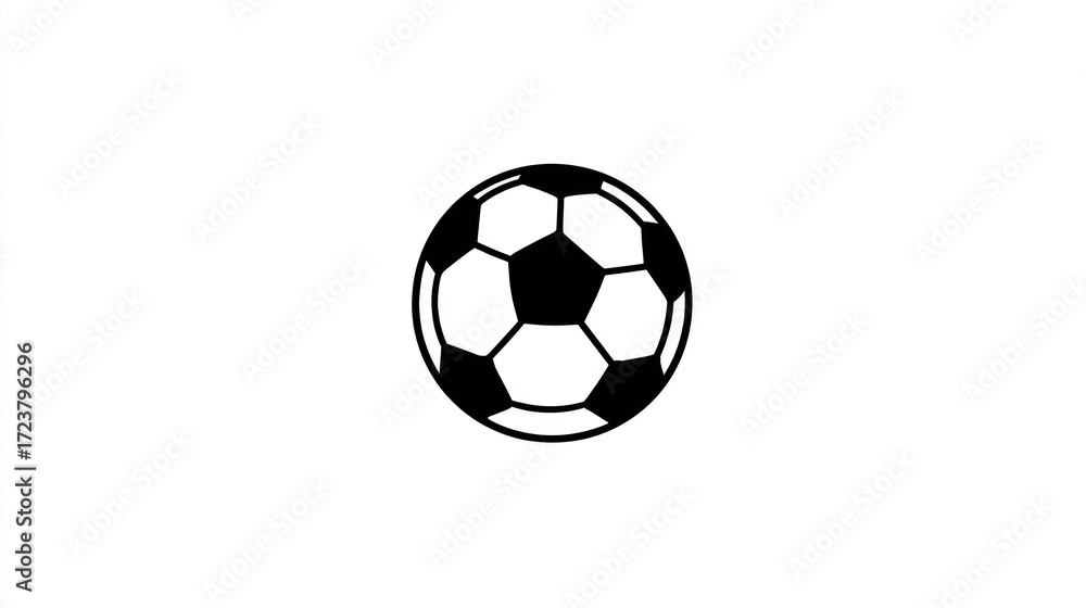 Fototapeta premium Simple soccer ball illustration