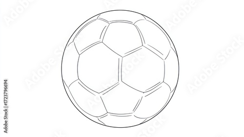 Simple outline soccer ball
