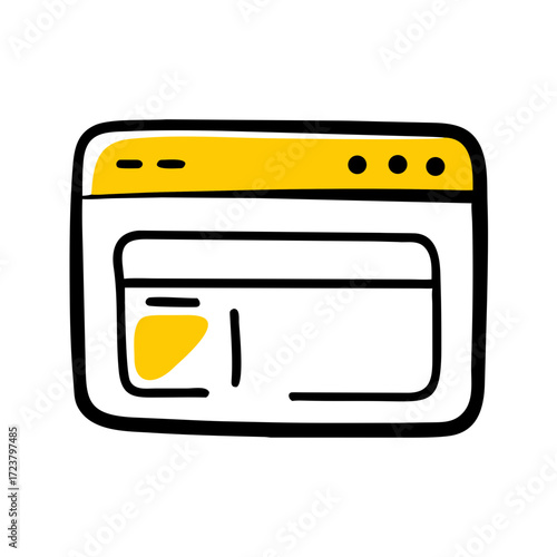Web Browser With Ui Ux Design Layout Icon For Web And Graphic Design