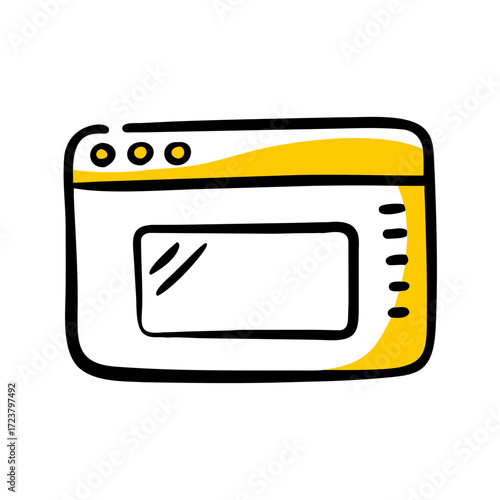 Web Browser With Ui Ux Design Layout Icon For Web And Graphic Design