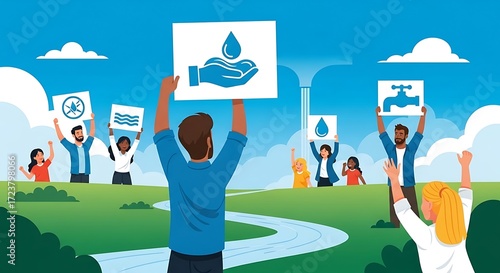 Water Conservation Protest.