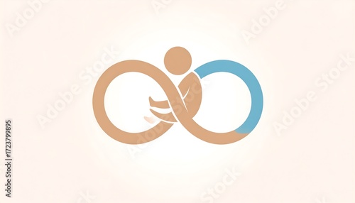 Abstract infinity symbol design