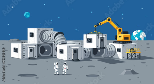 Lunar Base Construction Building the Future on the Moon with Advanced Technologies
