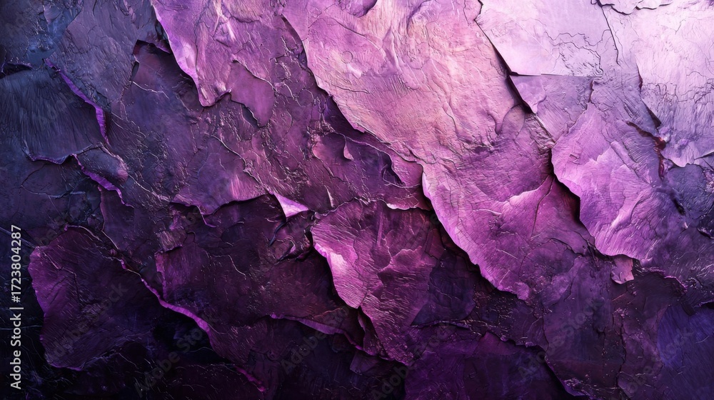 Fototapeta premium Abstract wavy folds texture in shades of purple, from light lavender to deep violet,