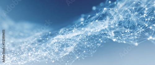 Abstract network design in light blue and white (1)