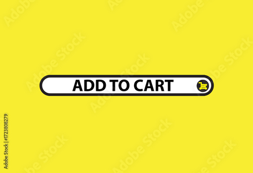 Simple Add to Cart Button template. Editable Clip Art.