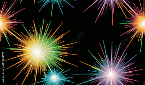fireworks in the night sky